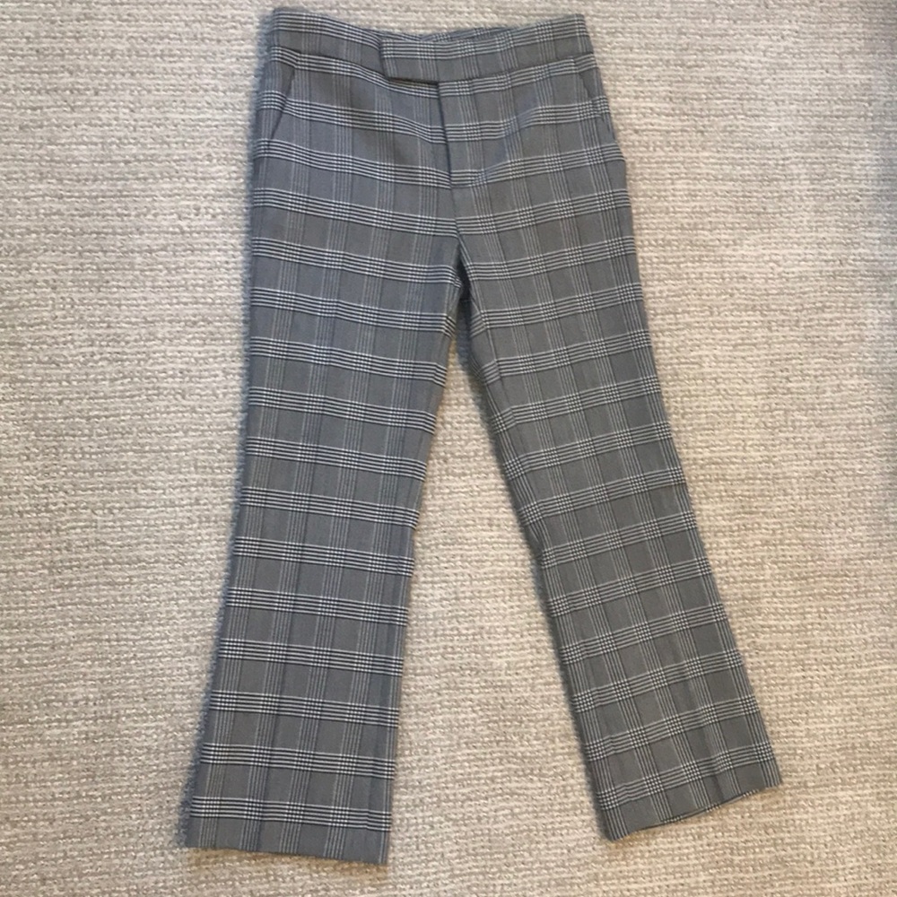 Zara plaid crop flare pants